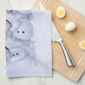 四重奏の雪だるま キッチンタオル (四つ折り)