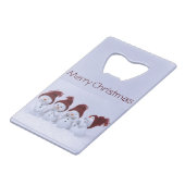 四重奏の雪だるま クレジットカード栓抜き (正面アングル)