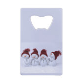 四重奏の雪だるま クレジットカード栓抜き (裏面)