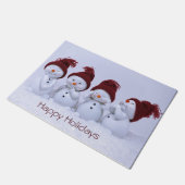 四重奏の雪だるま ドアマット (アングル)