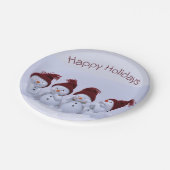 四重奏の雪だるま ペーパープレート (アングル)