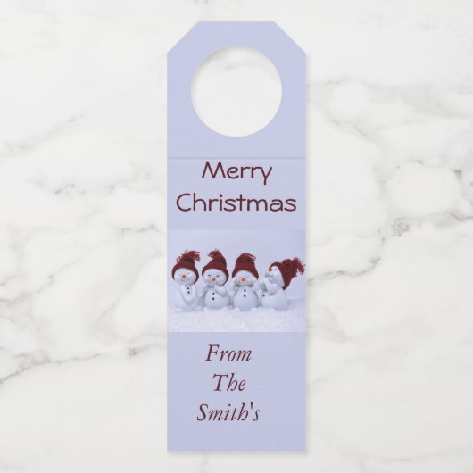 四重奏の雪だるま ボトルネックタグ (正面)