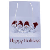 四重奏の雪だるま ミディアムペーパーバッグ (正面)