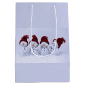 四重奏の雪だるま ミディアムペーパーバッグ (裏面)