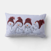 四重奏の雪だるま ランバークッション (裏面)