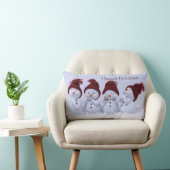 四重奏の雪だるま ランバークッション (椅子)