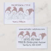 四重奏の雪だるま 名刺 (正面/裏面)