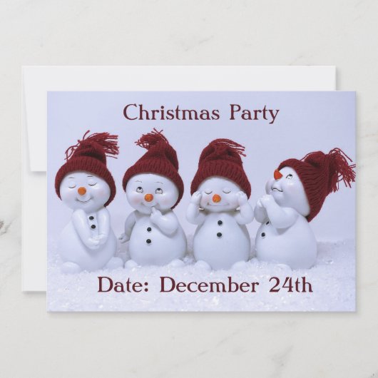 四重奏の雪だるま 招待状 (正面)