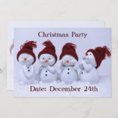 四重奏の雪だるま 招待状 (正面/裏面)