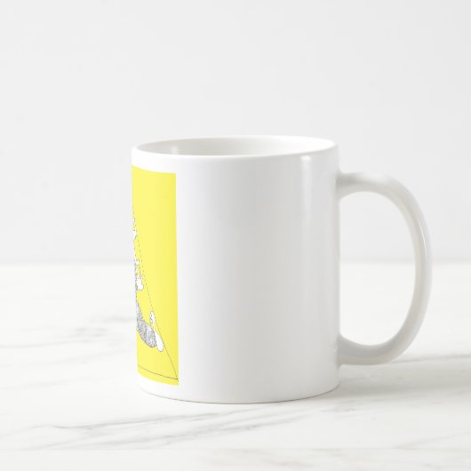 四面体の外で考えて下さい コーヒーマグカップ (右)