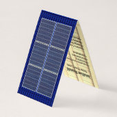 四面屋根の屋根エネルギ太陽のー青屋根 名刺 (裏面)