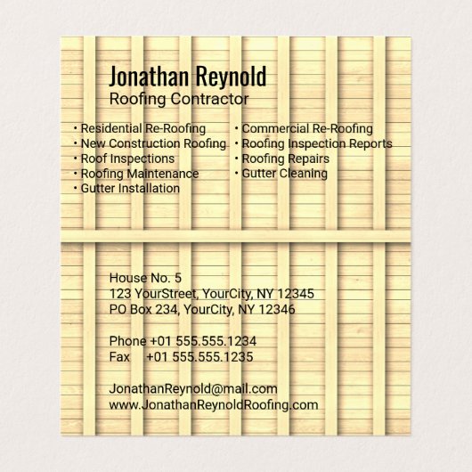 四面屋根建築赤屋根カンパニー 名刺 (内部フラット)