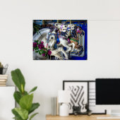 四頭の馬 ポスター (ホームオフィス)