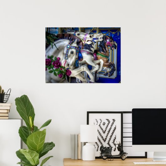 四頭の馬 ポスター (ホームオフィス)