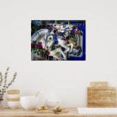 四頭の馬 ポスター (キッチン)