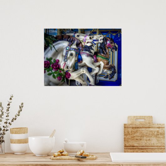 四頭の馬 ポスター (キッチン)