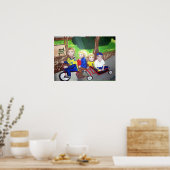 『四頭自転車』 ポスター (キッチン)