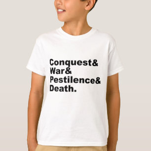 四騎士 - 征服 戦争 悪疫 死 Tシャツ