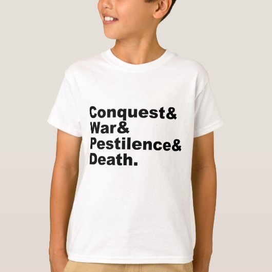 四騎士 - 征服 戦争 悪疫 死 Tシャツ (正面)