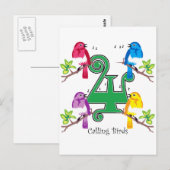 四鳥鳴き ポストカード (正面/裏面)