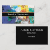 （四）多角形幾何パーソナライズされた図形 名刺 (正面/裏面)