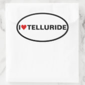 四I[ハート]テルル化 楕円形シール (バッグ)