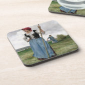 回します干し草(キャンバスの油)を コースター (左側)