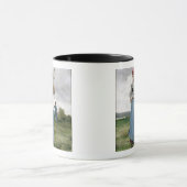 回します干し草(キャンバスの油)を マグカップ (中央)