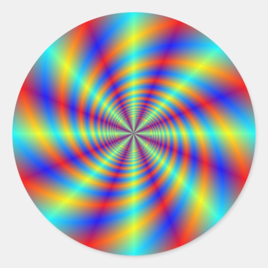 回りサイケデリック止めシール ラウンドシール (正面)