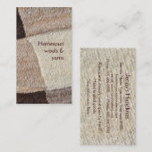 回るか、または編むundyedウール 名刺 (正面/裏面)