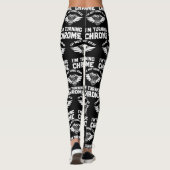 回るオートバイのバイクもしくは自転車に乗る人Imの行かない灰色Im レギンス (裏面)