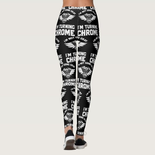 回るオートバイのバイクもしくは自転車に乗る人Imの行かない灰色Im レギンス (裏面)