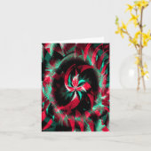 回るクリスマスのリース… カード (黄色い花)