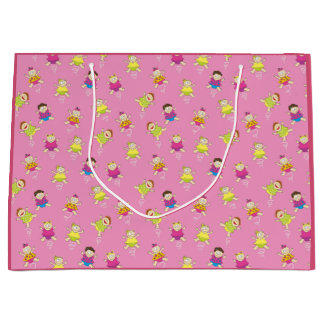 回る女の赤ちゃん ラージペーパーバッグ