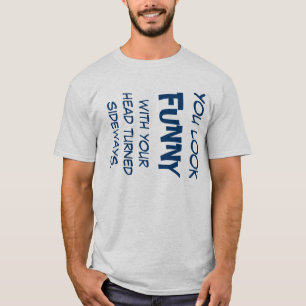 回る横あなたの頭部とおもしろいに見ます Tシャツ