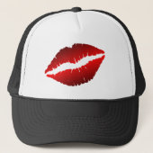 回る赤い唇 キャップ (正面)