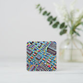 回カラフル路 スクエア名刺 (スタンド正面)