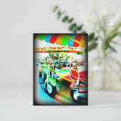 回メリー車のバイクをカーニバルで走る シーズンポストカード (スタンド正面)