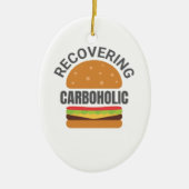 回収カルボホおもしろいリック低炭質ケトダイエット セラミックオーナメント (正面)