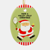 回収パーソナライズされたテニス セラミックオーナメント (裏面)