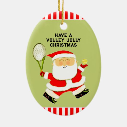 回収パーソナライズされたテニス セラミックオーナメント (裏面)