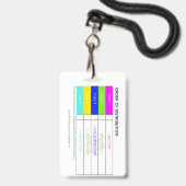 回収垂直バッジの薬剤検査順序 バッジ (ストラップ付き裏面)