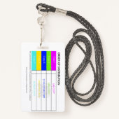 回収垂直バッジの薬剤検査順序 バッジ (裏面ランヤード)