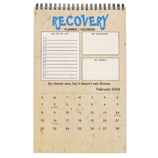 回収引用文スティック図進捗ギフトプランナー カレンダー (2月 2026)