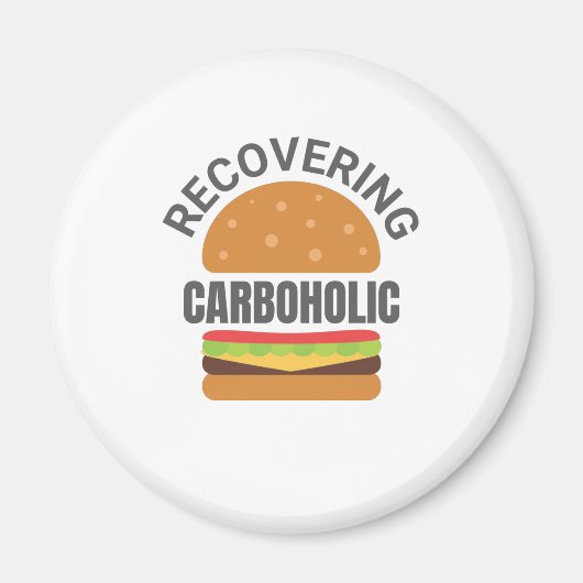 回収性カルボホーおもしろいル低カルブケトダイエット マグネット (正面)