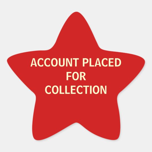 回収請求シールに割り当てられたアカウント 星シール (正面)