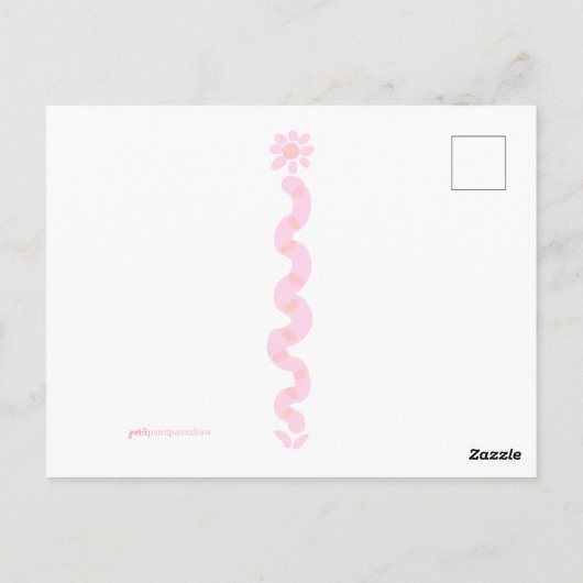 回復おめでとうウサギのポストカード ポストカード (裏面)