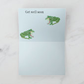 回復おめでとう グリーティング カード : のどにカエル (内部)