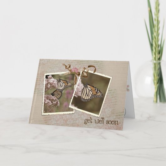 回復する早く（昆虫）オオカバマダラ、モナーク蝶 カード (正面)