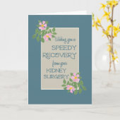 回復する,腎外科カード,ピンクのドグロス,青 カード (黄色い花)